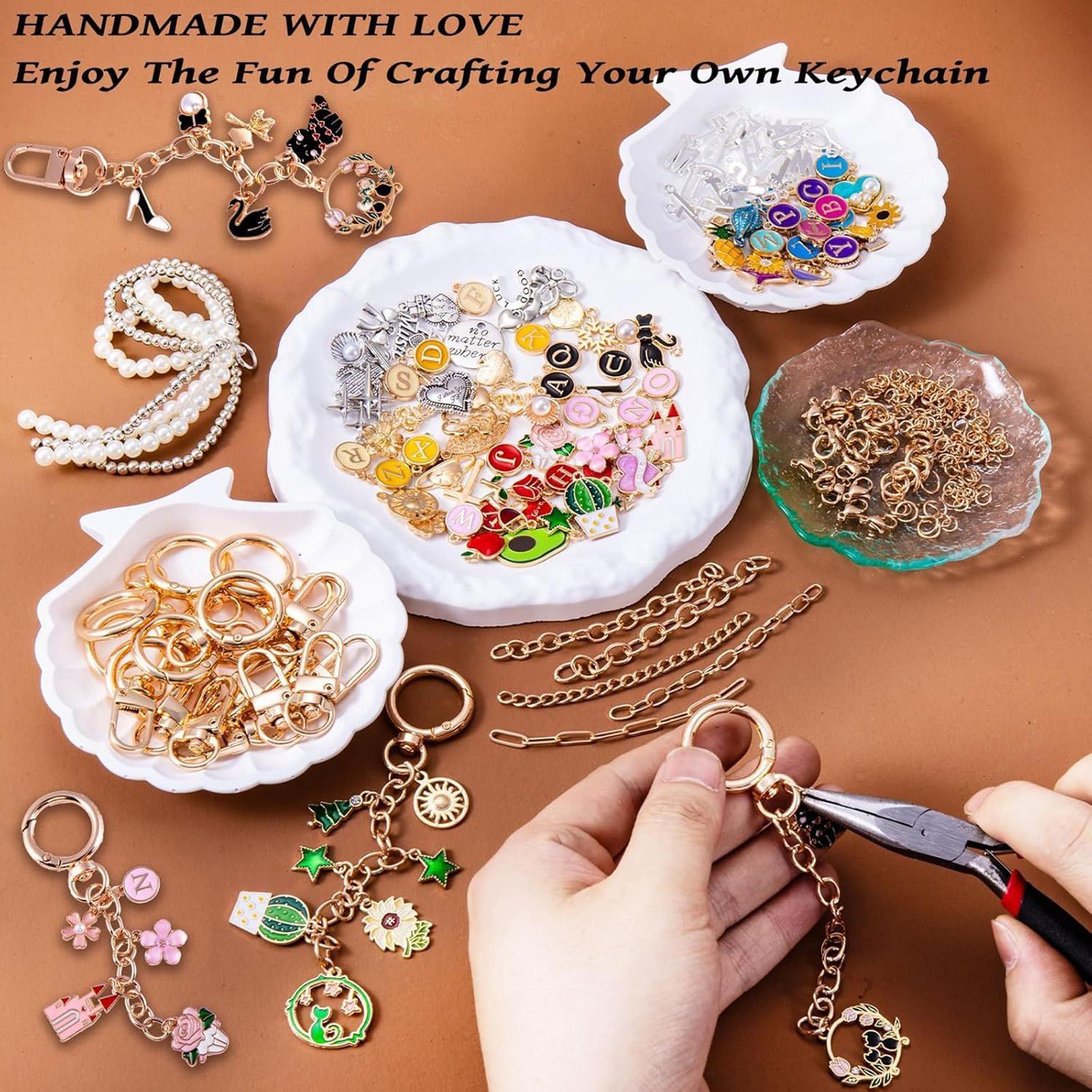 Jewelry Making Party For Adults - 325 قطعة حقيبة سلسلة المفاتيح الساحرة
