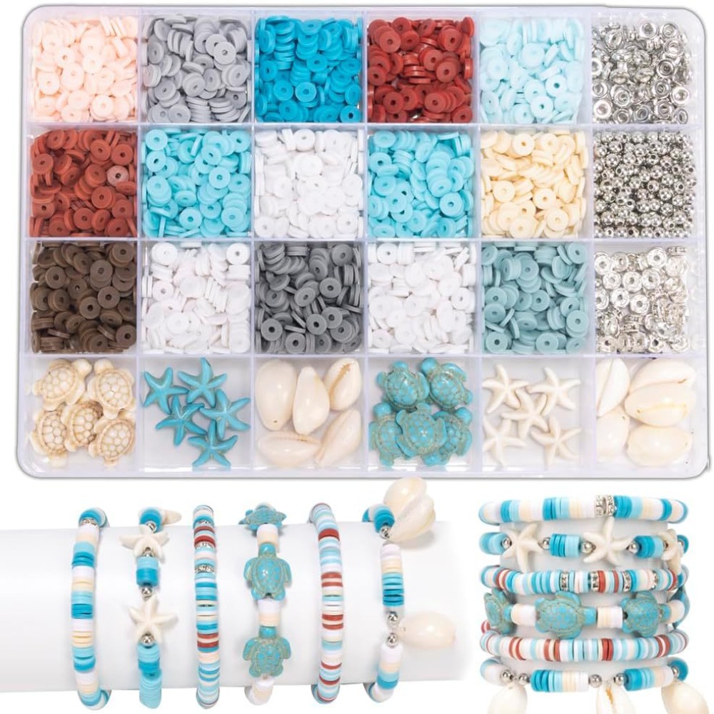 Jewelry Making Party For Adults - 2600 قطعة/صندوق، 24 شبكة، شرائح طين