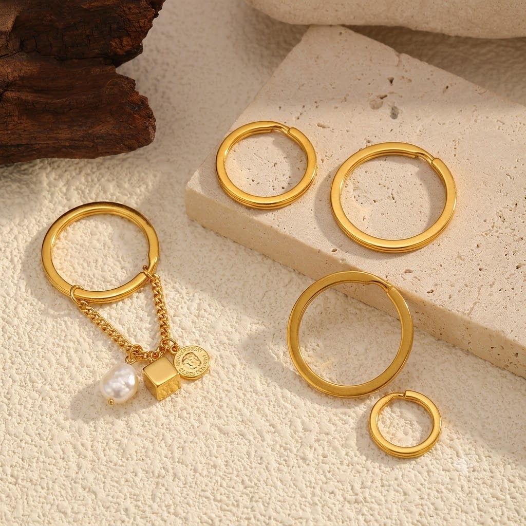 10 قطع من حلقات المفاتيح المسط - مراجعة Jewelry Making A Ring وسعره