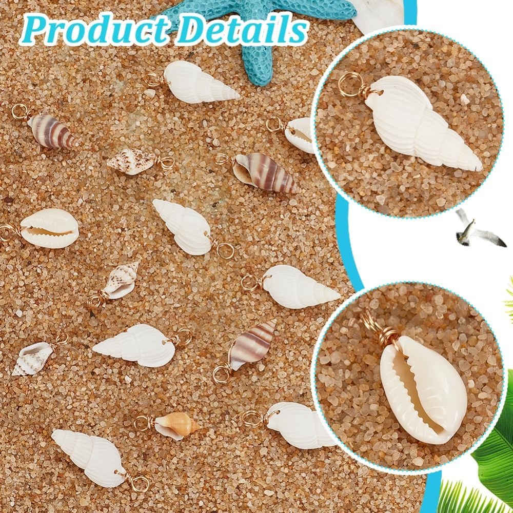 100 قطعة 4 أنماط قذيفة الطبيعي - مراجعة Jewelry Making Kit For Beginners وسعره