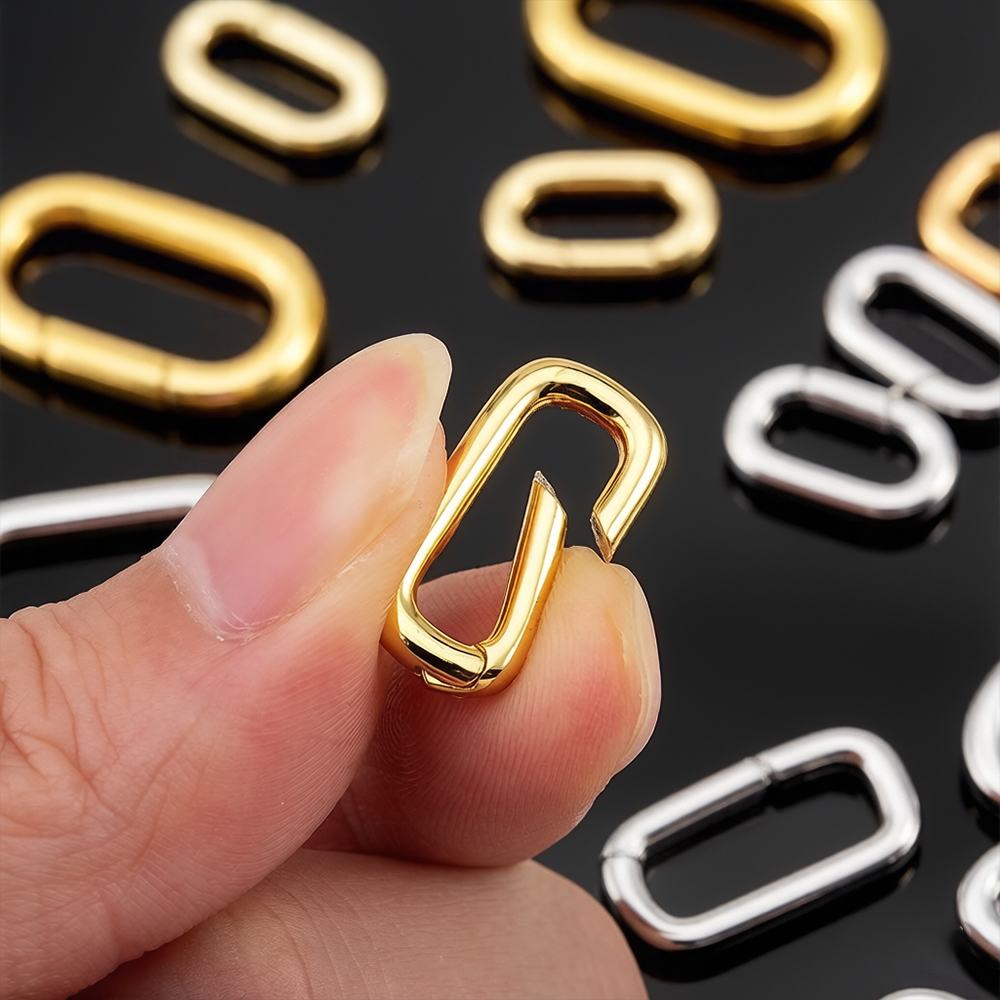 قطعتان من مشابك قلادة بيضاوية  - مراجعة Jewelry Making Kit For Beginners وسعره